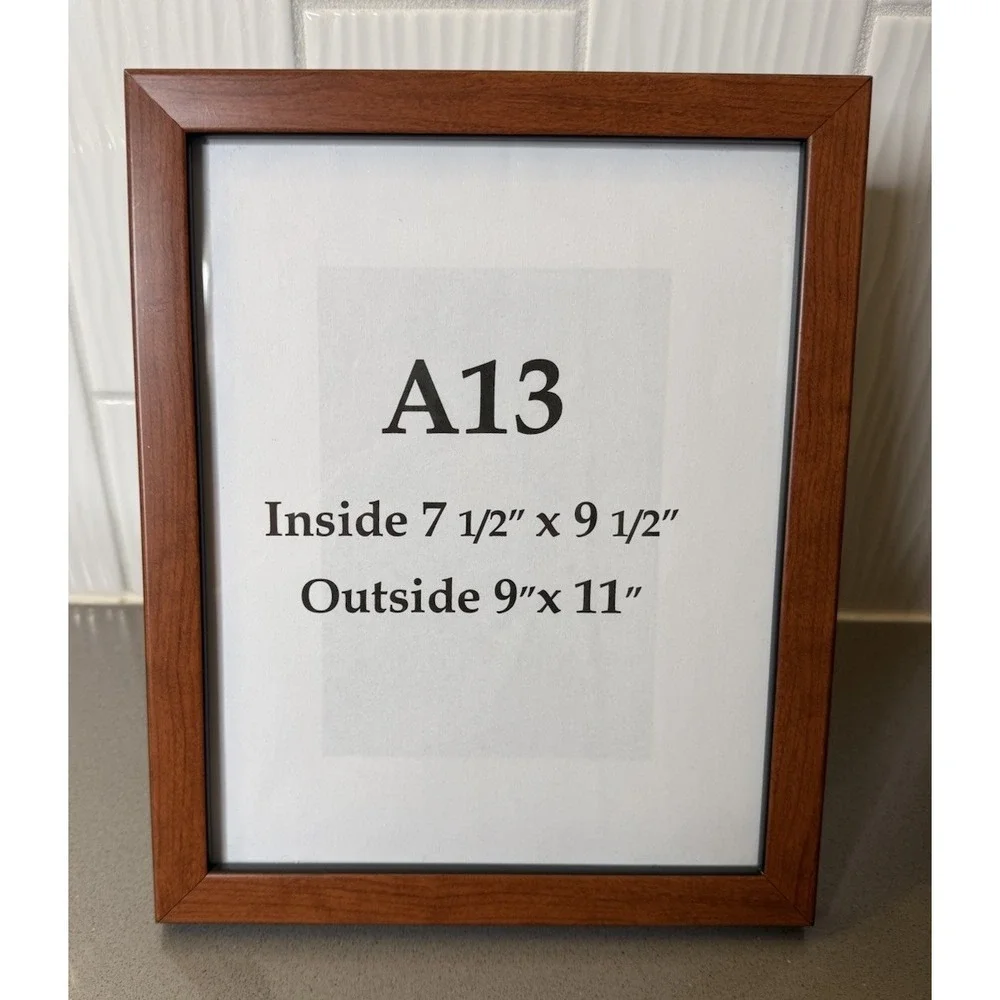 Lot of 3 Vintage Wood Wood-like Picture Frame Med-Dark Tone 8x10, 7x9 & 5x7 GUC